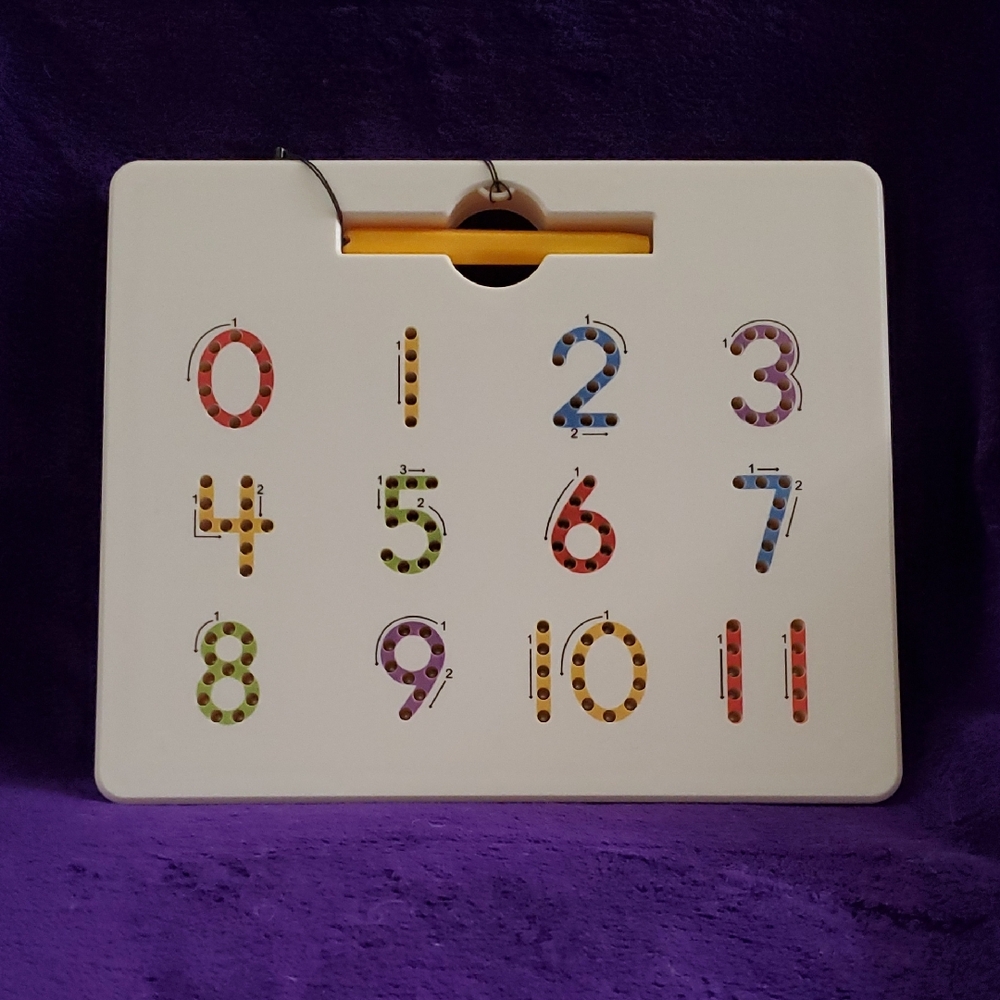 Colorful Number Magnet Tracing Board